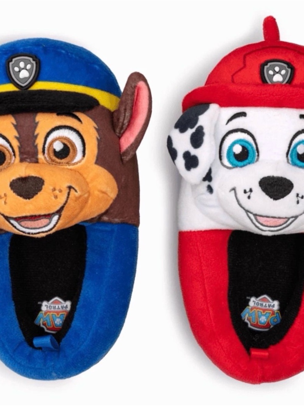 Paw Patrol Kids Plush Slippers - Red, Black & White